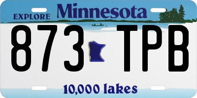 MN license plate 873TPB