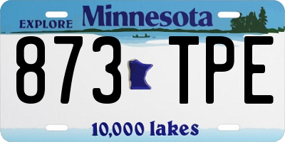 MN license plate 873TPE