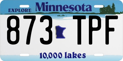 MN license plate 873TPF