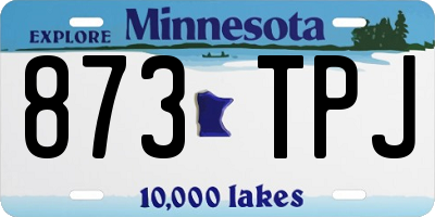 MN license plate 873TPJ