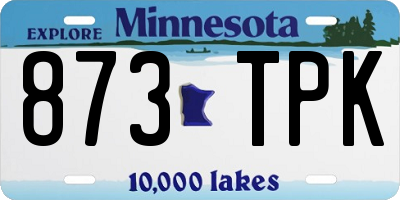 MN license plate 873TPK