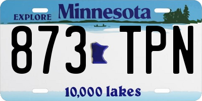 MN license plate 873TPN