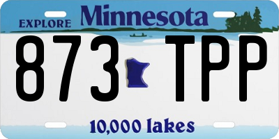 MN license plate 873TPP