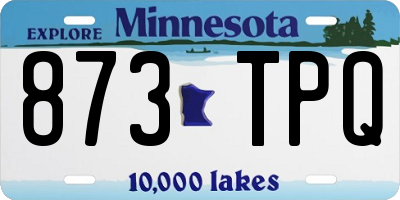 MN license plate 873TPQ