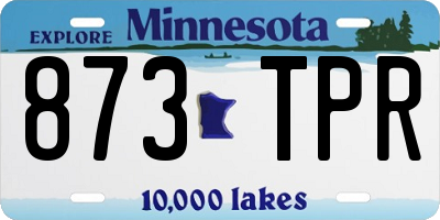 MN license plate 873TPR