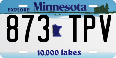 MN license plate 873TPV