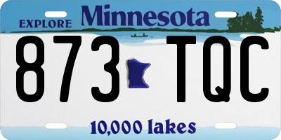 MN license plate 873TQC