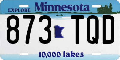 MN license plate 873TQD