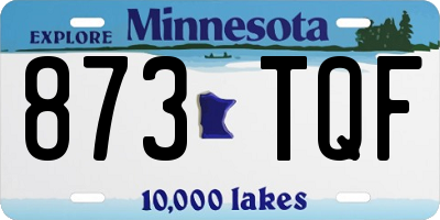 MN license plate 873TQF