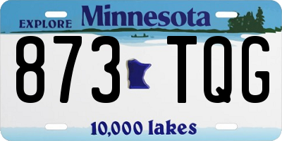 MN license plate 873TQG