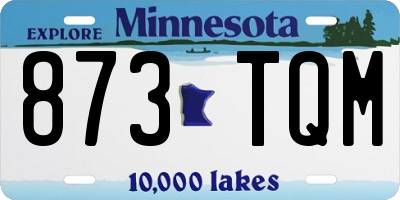 MN license plate 873TQM