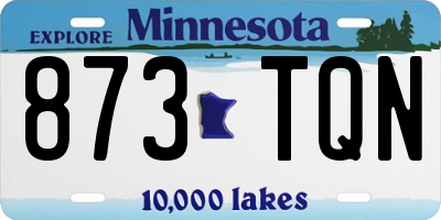 MN license plate 873TQN