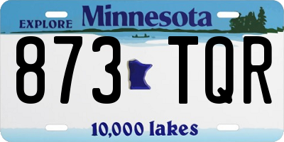 MN license plate 873TQR