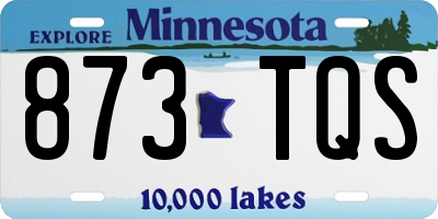 MN license plate 873TQS