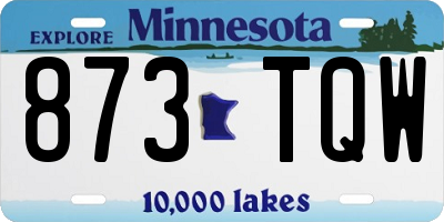MN license plate 873TQW
