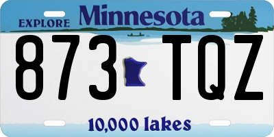 MN license plate 873TQZ
