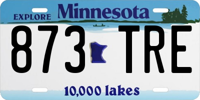 MN license plate 873TRE
