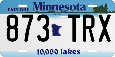 MN license plate 873TRX