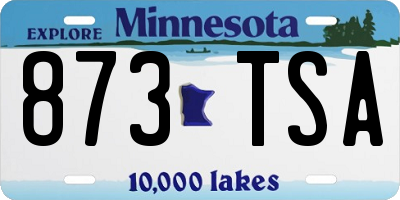 MN license plate 873TSA