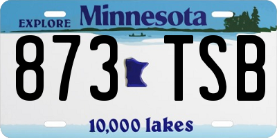 MN license plate 873TSB