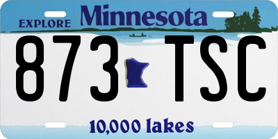 MN license plate 873TSC