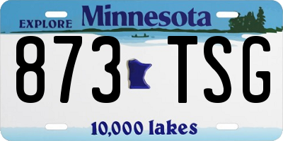 MN license plate 873TSG