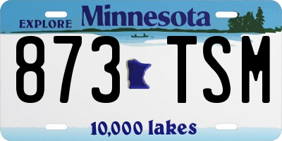 MN license plate 873TSM