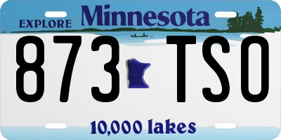 MN license plate 873TSO