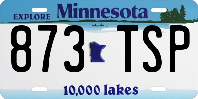 MN license plate 873TSP