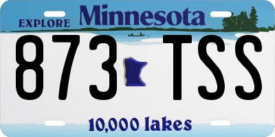 MN license plate 873TSS