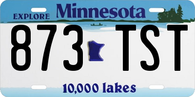 MN license plate 873TST
