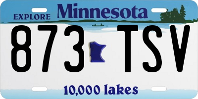 MN license plate 873TSV