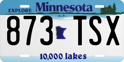 MN license plate 873TSX