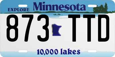 MN license plate 873TTD