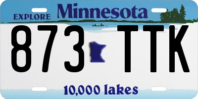 MN license plate 873TTK