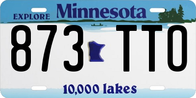 MN license plate 873TTO