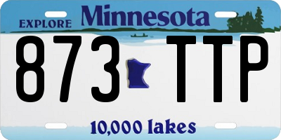 MN license plate 873TTP