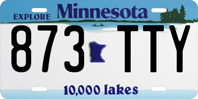 MN license plate 873TTY