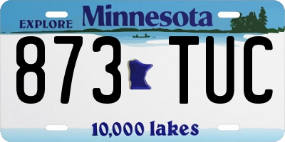 MN license plate 873TUC
