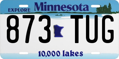 MN license plate 873TUG