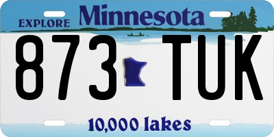MN license plate 873TUK
