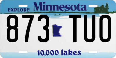 MN license plate 873TUO