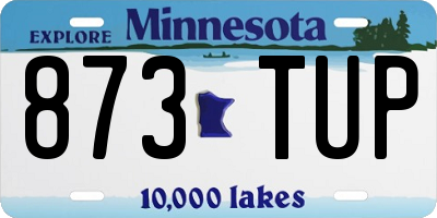 MN license plate 873TUP