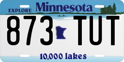 MN license plate 873TUT