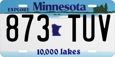 MN license plate 873TUV