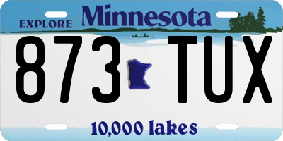 MN license plate 873TUX