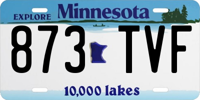 MN license plate 873TVF
