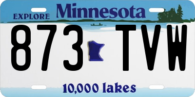 MN license plate 873TVW