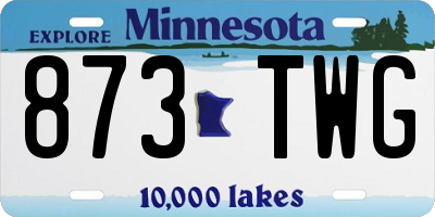 MN license plate 873TWG
