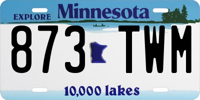 MN license plate 873TWM